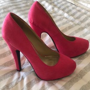 Barbie Pink - Shoe Dazzle Hot Pink Stiletto Heels- EUC - Sz. 7
